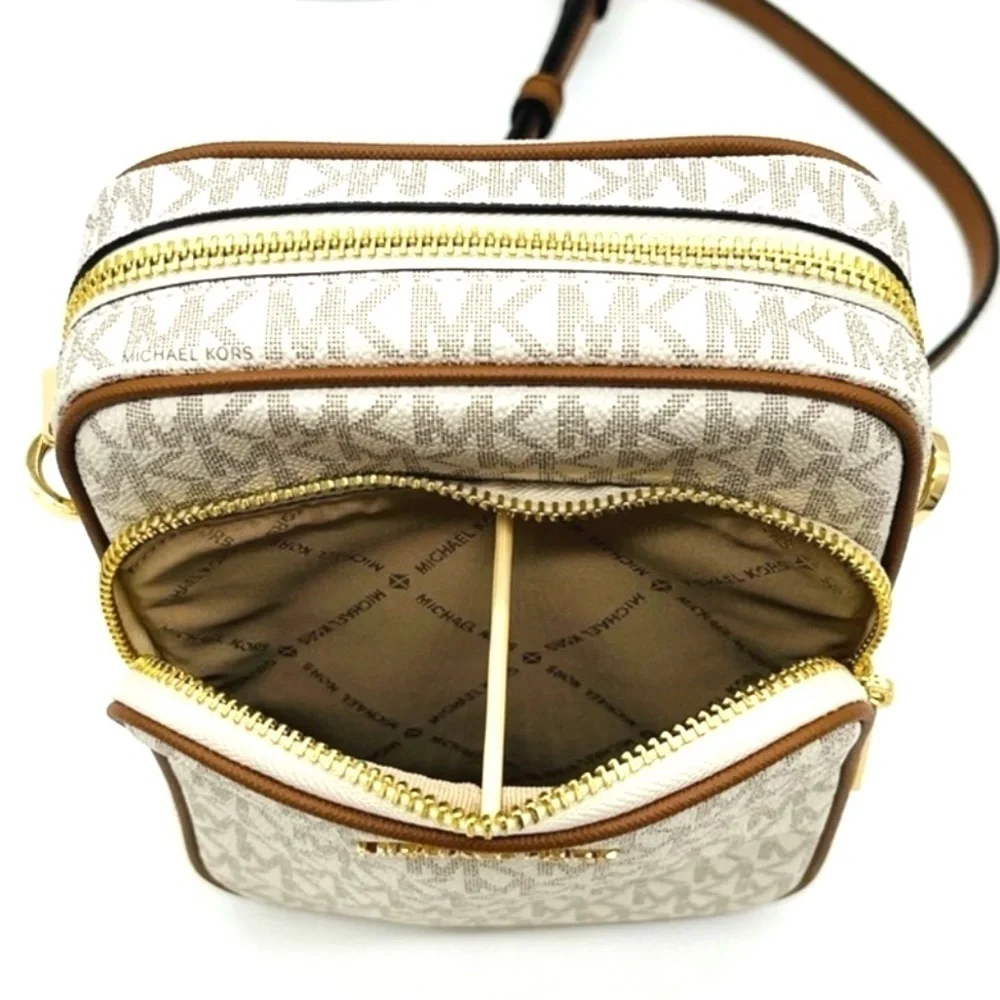 Michael Kors Medium NS Chain XBody Bag Vanilla/Brown (NWT)